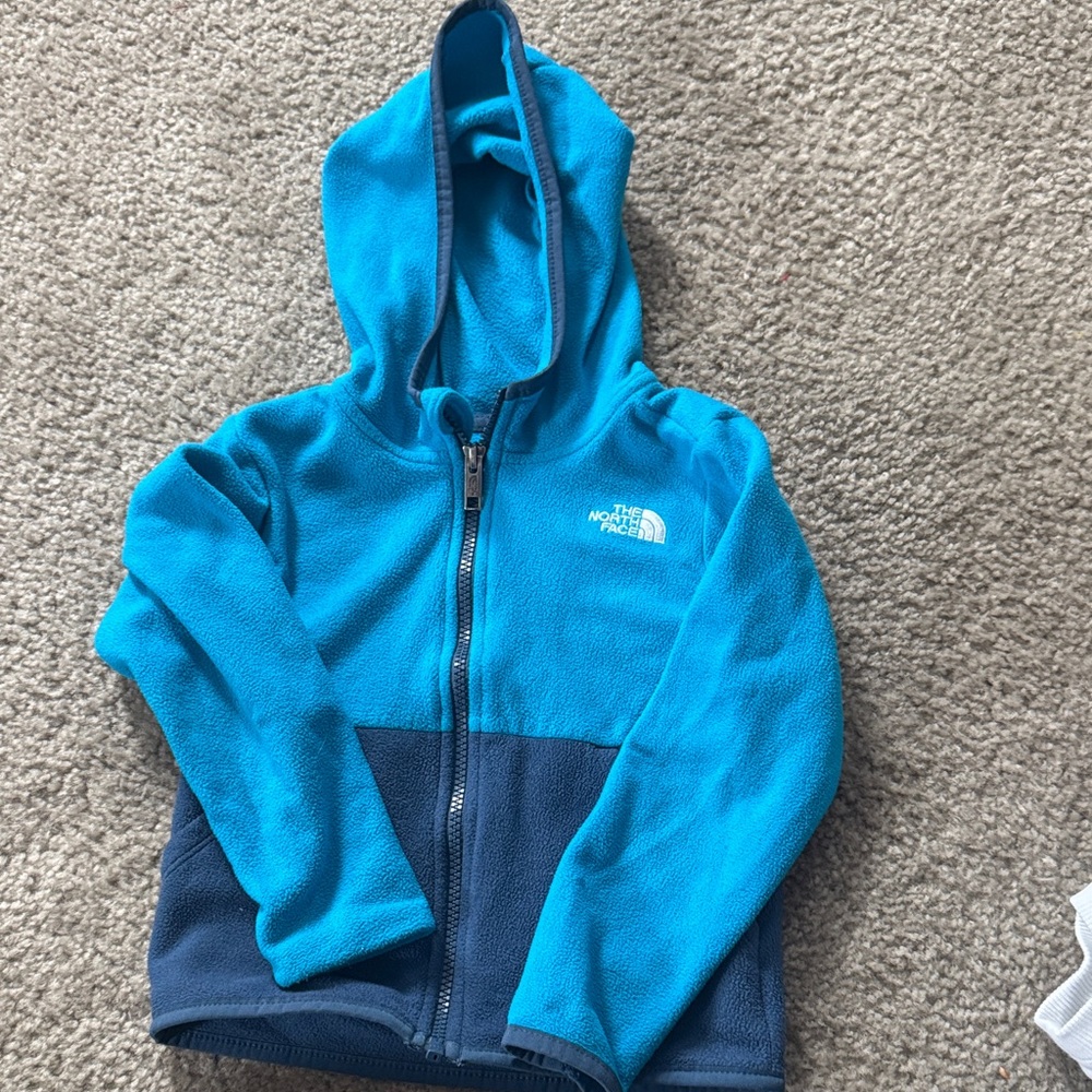 The North Face Kids Blue and Navy Two-Tone Fleece Hoodie